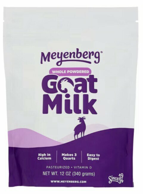 Meyenberg whole powdered goat milk 340g (best before 22 Jan 2027)