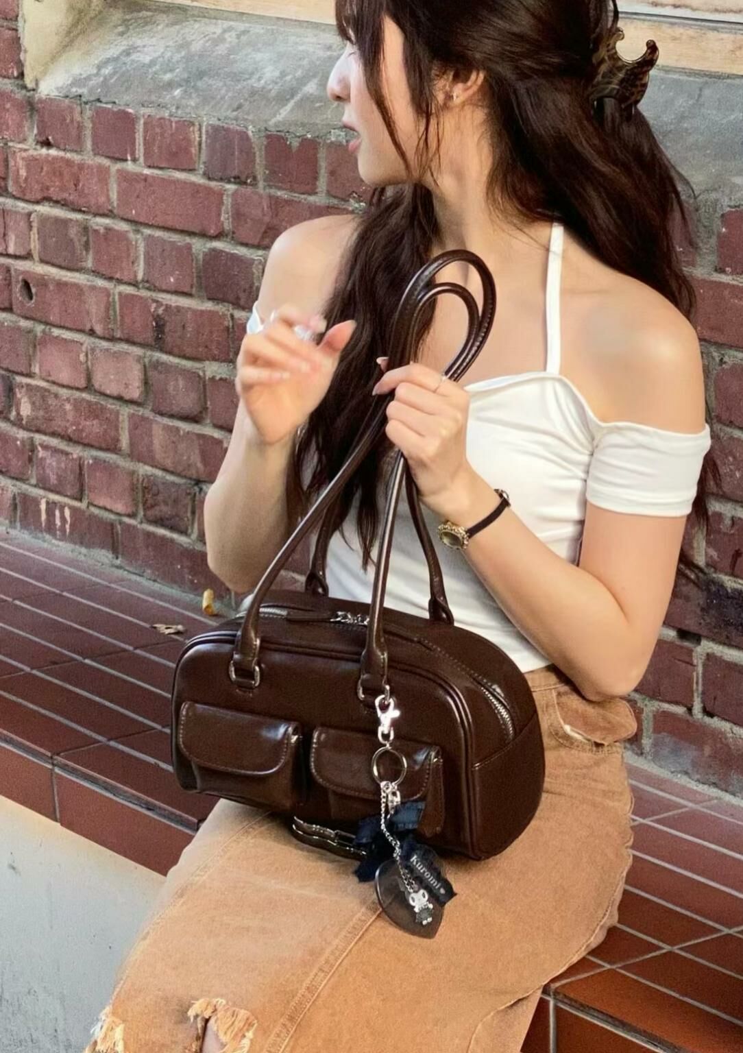 Stand Oil Chubby Bag(Marron)