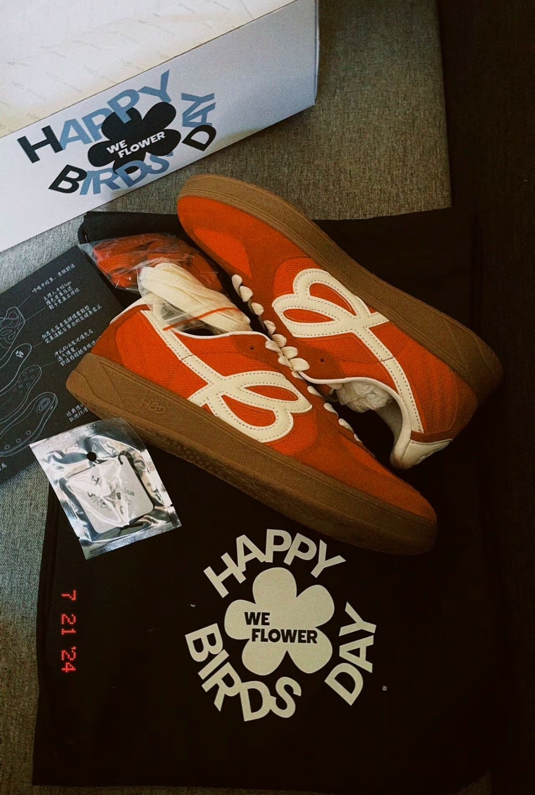 【代購】 【WE FLOWER】 HBD x We Flower 小花鞋 紅色 休閒鞋 AESPA 同款