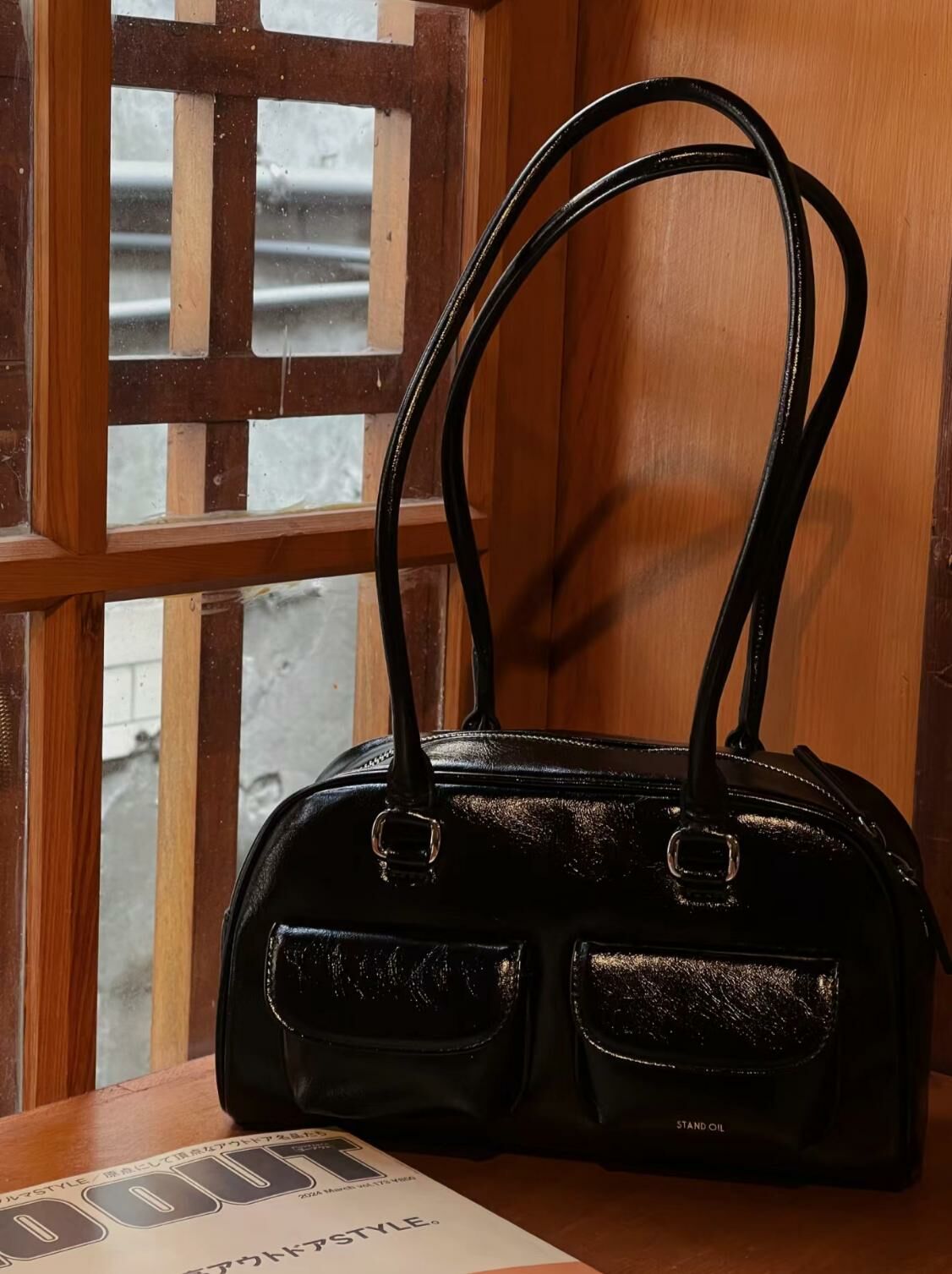 Stand Oil Chubby Bag(Black)