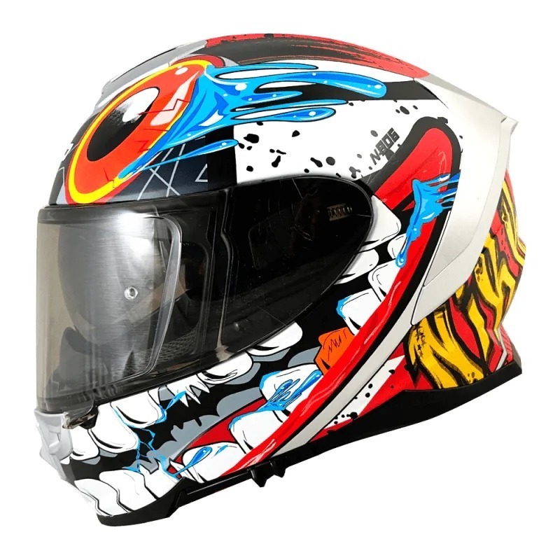 NIKKO N806 光年訪客大眼星人 平黑紅 彩繪 全罩 內墨片