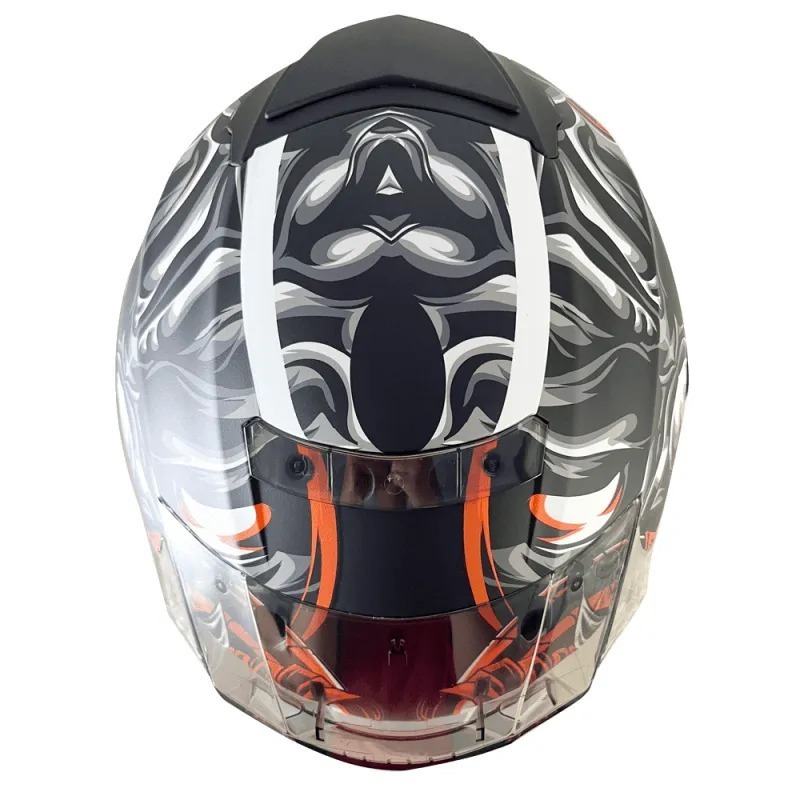 NIKKO N806 牛頭怪米諾陶洛斯 平黑橘 彩繪 全罩 內墨片