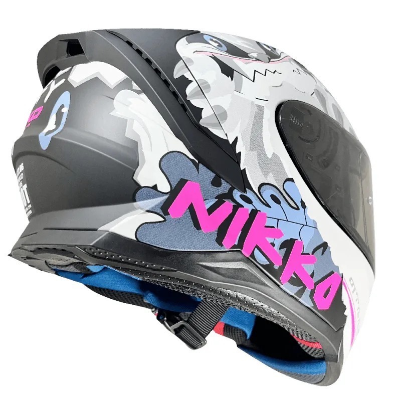 NIKKO N806 狂氣達菲 平黑藍粉 彩繪 全罩 內墨片