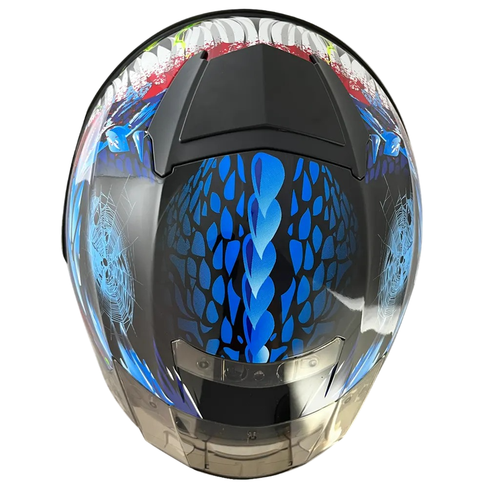 NIKKO N806 Re暴君夜厄魔 黑藍 彩繪 全罩 內墨片