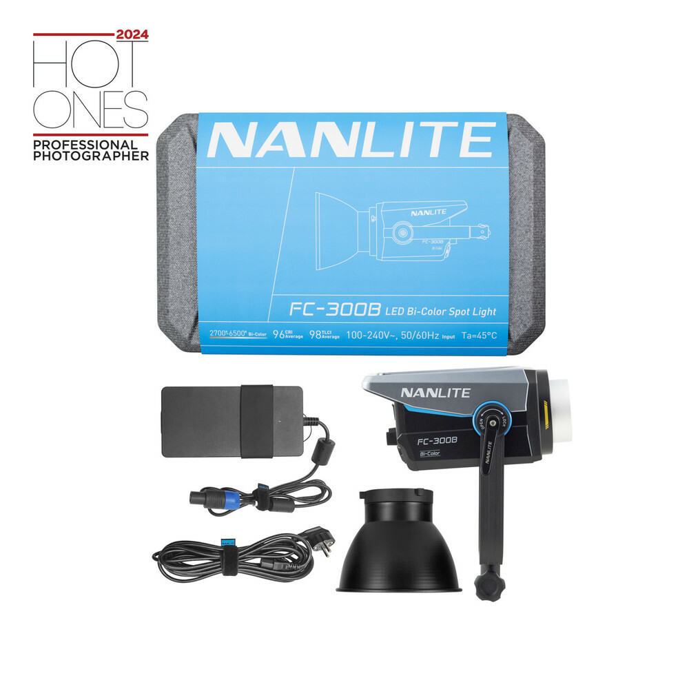 公司貨 Nanlite 南光 FC-300B 雙色溫 300W LED 聚光燈 攝影燈 高亮度 影視持續燈