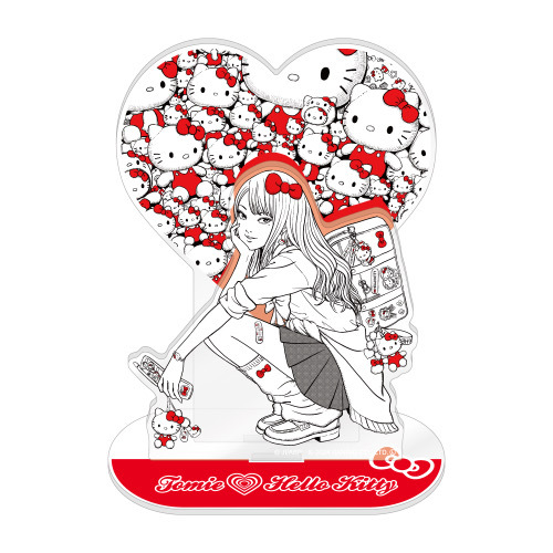 【現貨】伊藤潤二×Sanrio快閃店限定 富江×Hello Kitty立牌