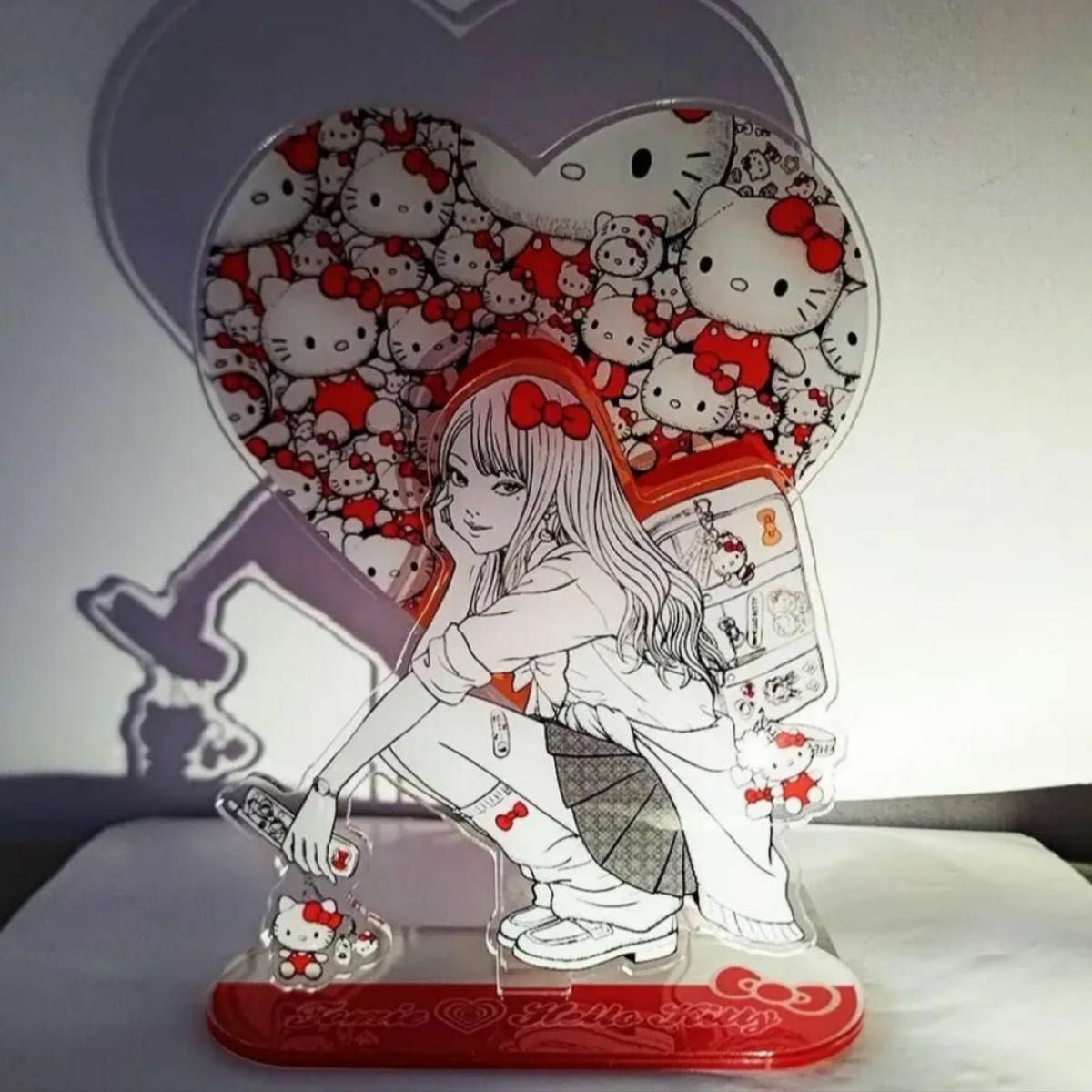 【現貨】伊藤潤二×Sanrio快閃店限定 富江×Hello Kitty立牌