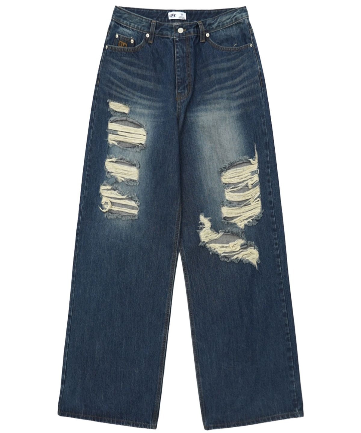 ROCKCAKE) Karina同款！Faye Damage Jeans | 2color