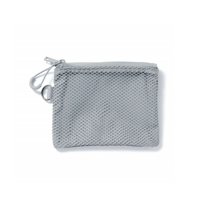 無印良品 MUJI 聚酯纖維雙拉鍊袋/S-灰
