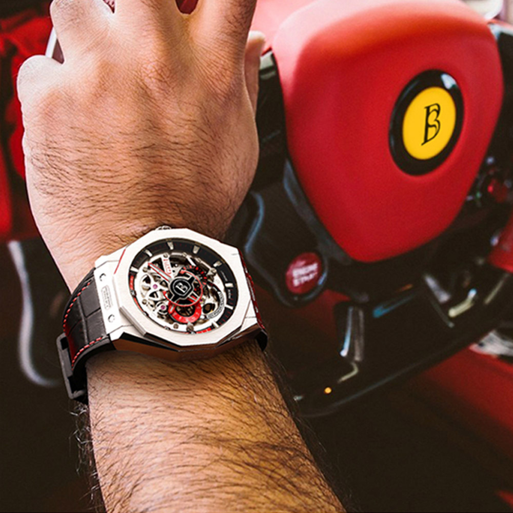 (預購)【Bonest Gatti】競速天使系列 橡樹型 鏤空錶 皮帶錶 德國機械錶 德國手錶 BG7601