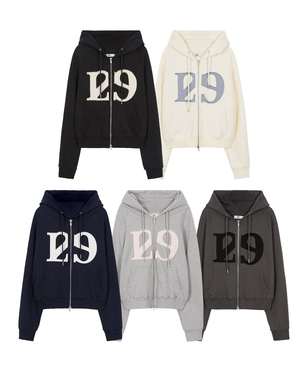 ILLIGO) MARK同款!129 LOGO PATCH HOODIE ZIP UP | 5color ILLIGO) MARK同款!129 LOGO PATCH HOODIE ZIP UP | 5color