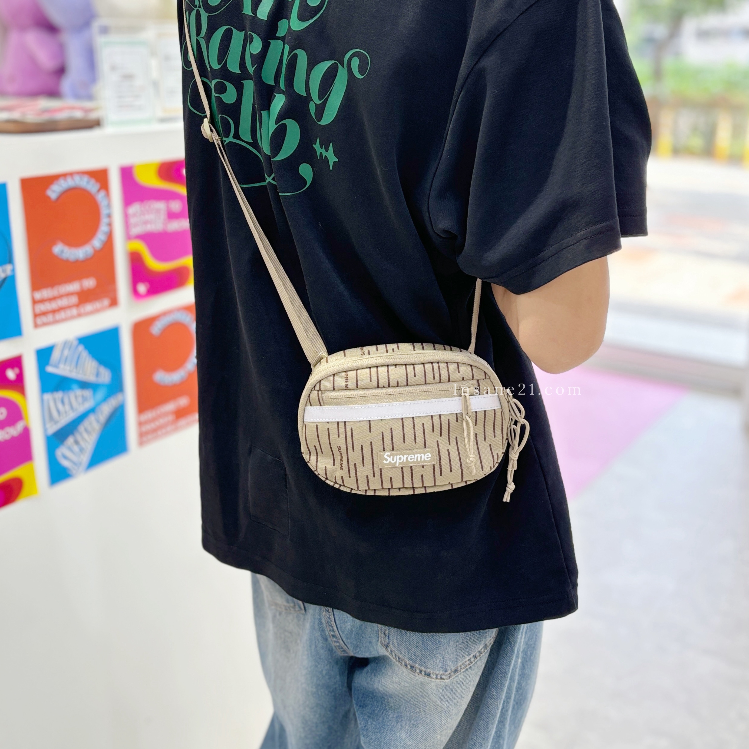 SUPREME MINI SLIDE BAG 側背包 防水 斜背包 反光膠條