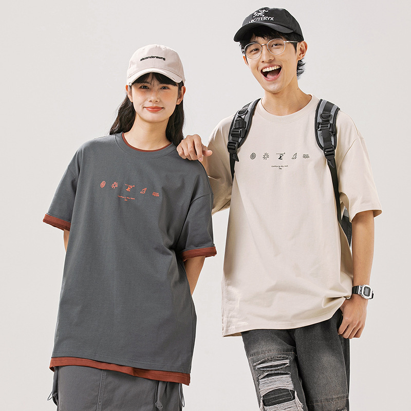 9M10 簡約塗鴉印花短袖棉TEE 兩色