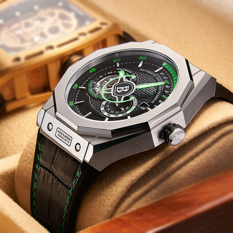 【Bonest Gatti】競速王者系列 橡樹型 鏤空錶 皮帶錶 德國機械錶 德國手錶 BG8601