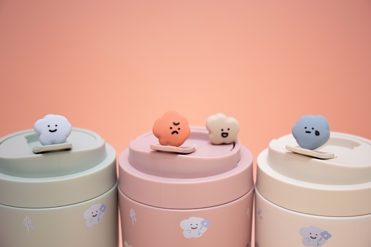 WOKY 渾圓杯 喜怒哀樂 造型杯塞公仔
