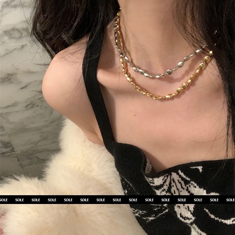 傑克的魔豆 小金豆鎖骨鏈(金/銀)