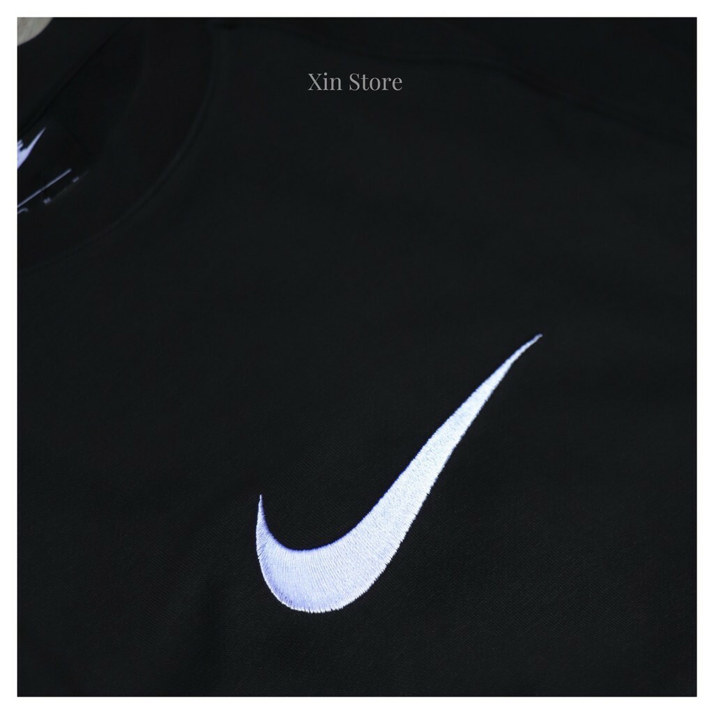 【現貨】Nike NSW Swoosh Crew 單勾 大勾 舖棉 衛衣 大學Tee 黑