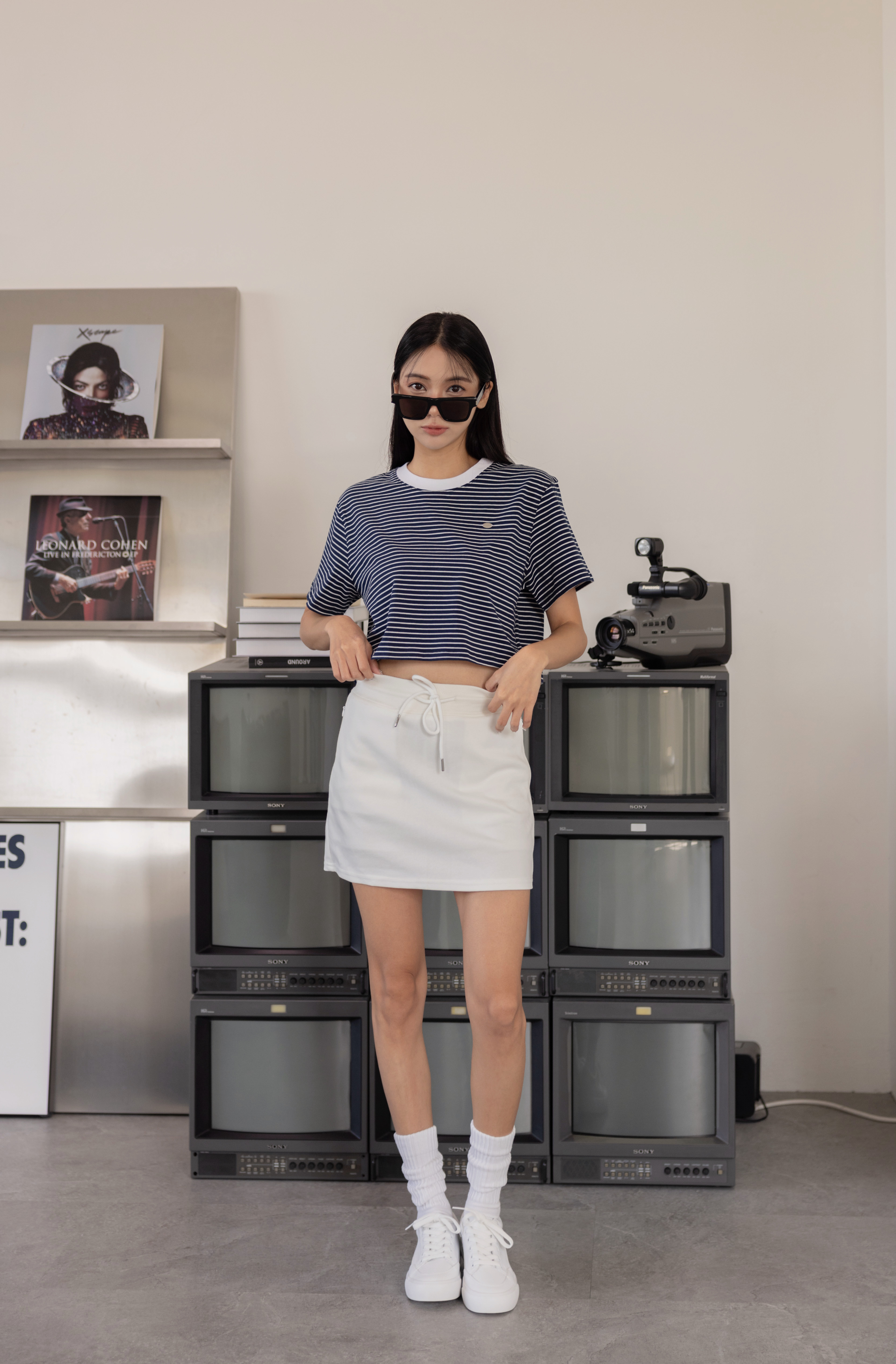 精梳棉條紋短版日常 Basic Tee