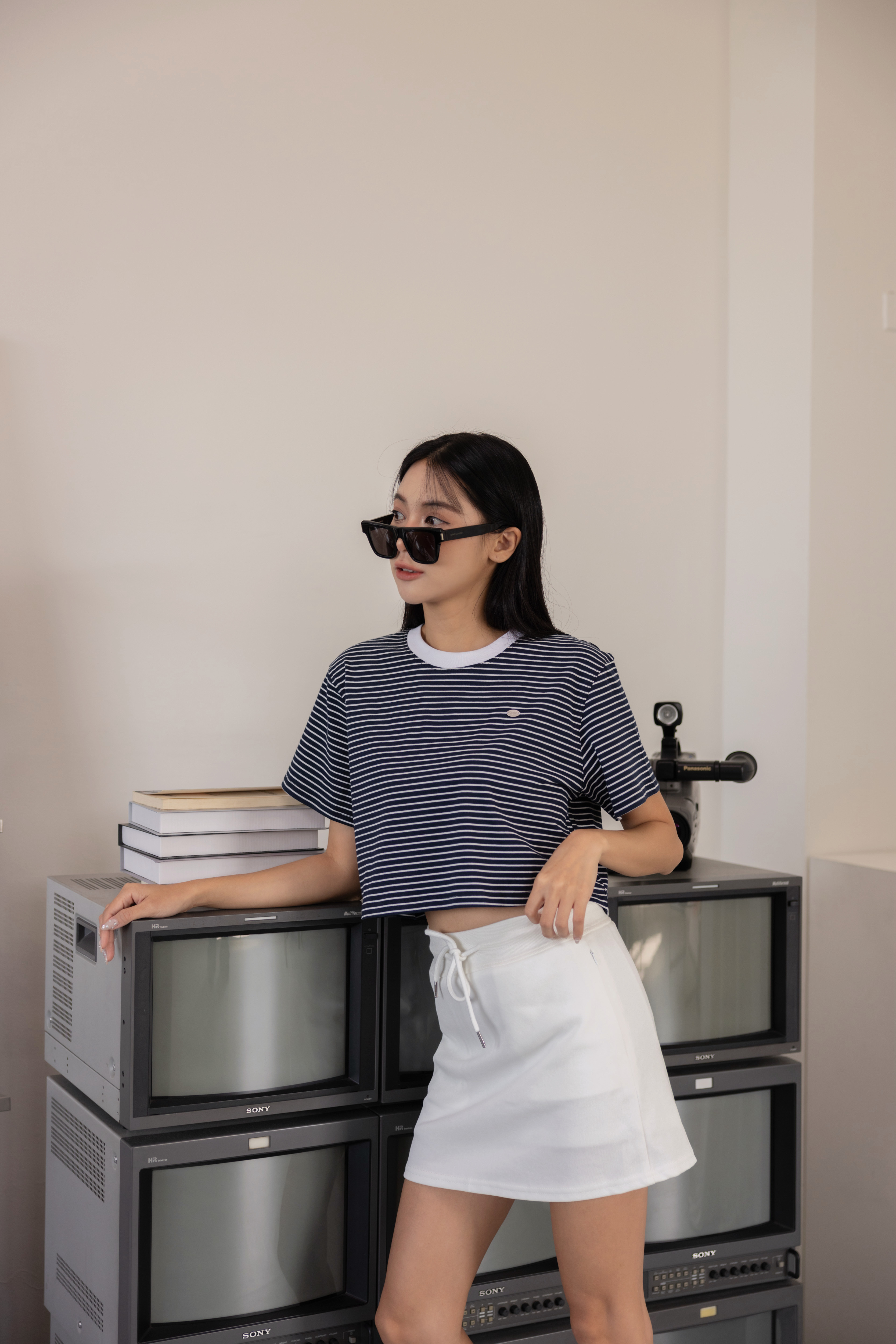 精梳棉條紋短版日常 Basic Tee