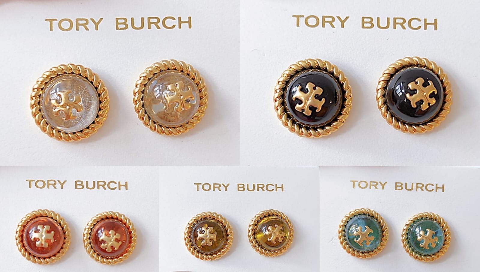 Tory Burch Earrings Kira Glass Stud玻璃耳環
