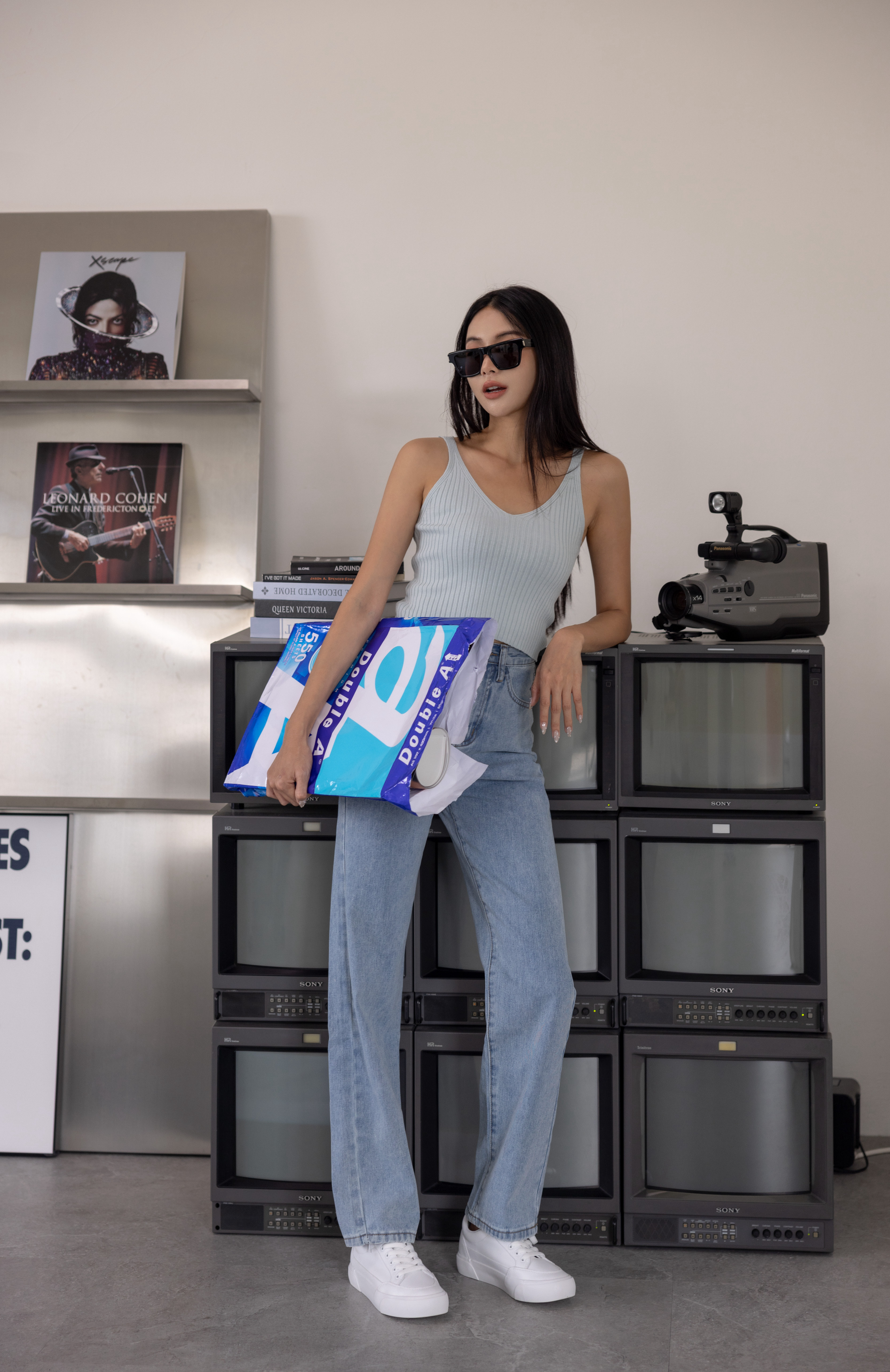 薄荷糖涼感紗針織套裝