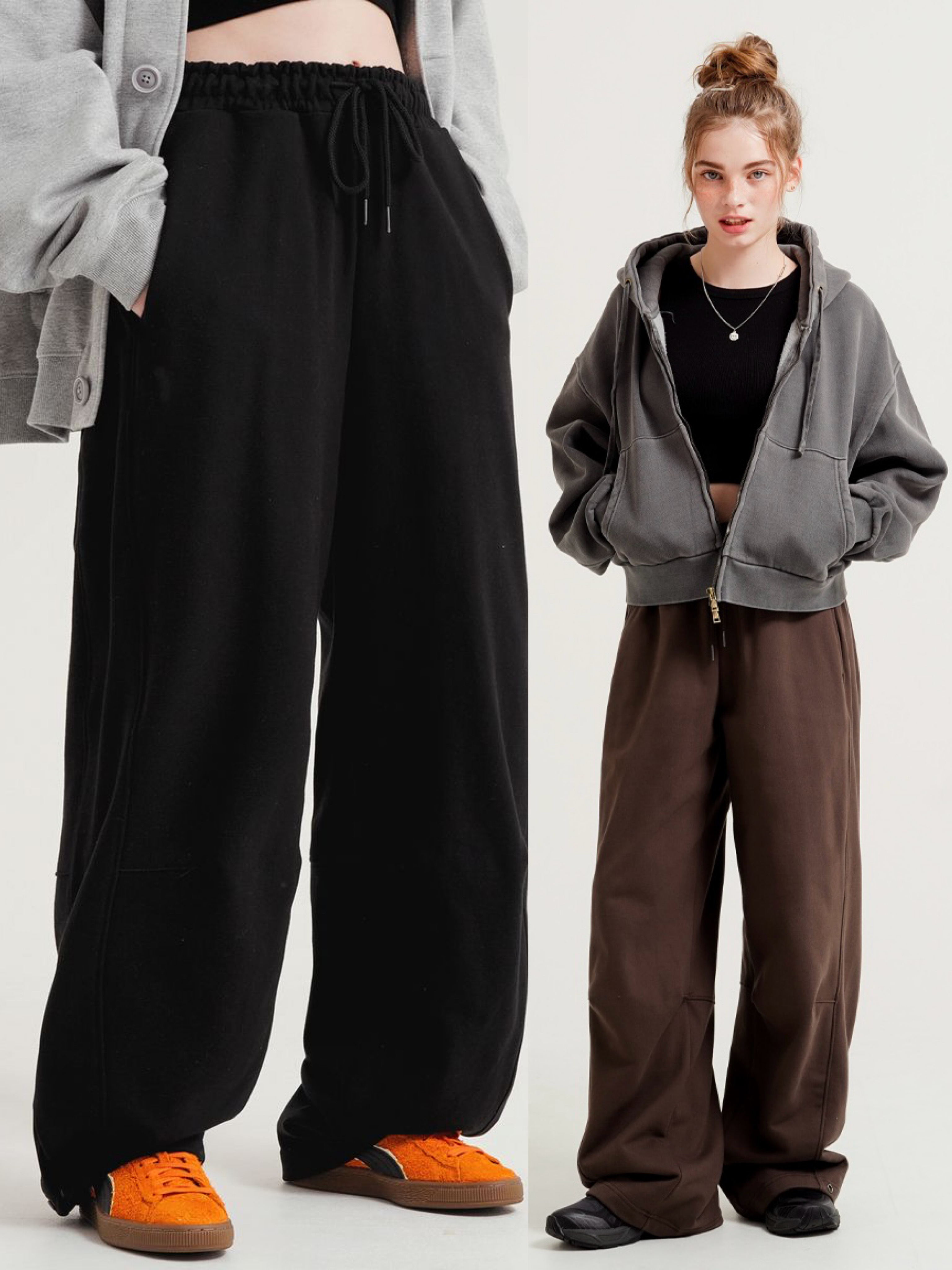 <預購>  韓國WV PROJECT 綁帶高磅棉褲#寬褲