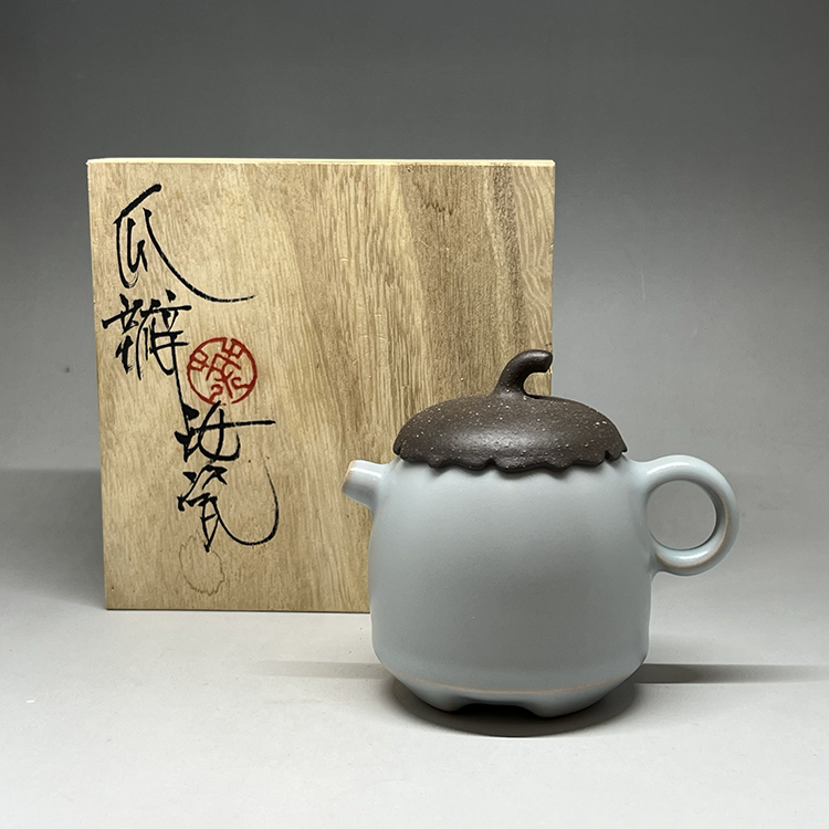 茶香自在】李仁嵋觀窯瓜瓣汝瓷汝窯茶壺