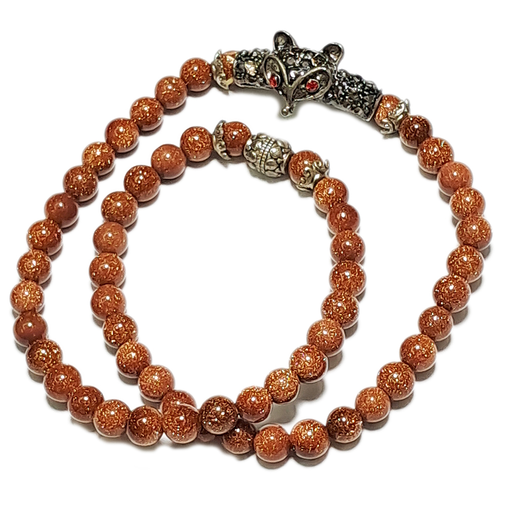 狐仙+金砂石手珠 6mm【十方】138908