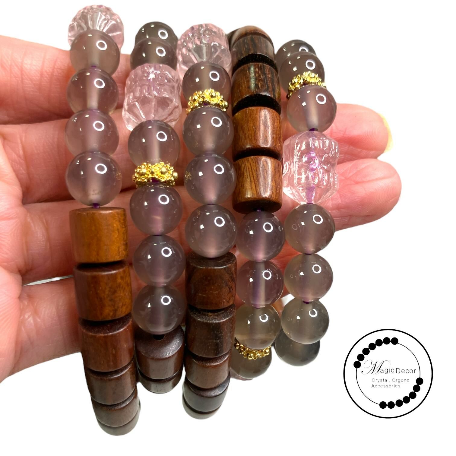 251115 - C73 黃檀木筒珠紫玉髓設計款手串