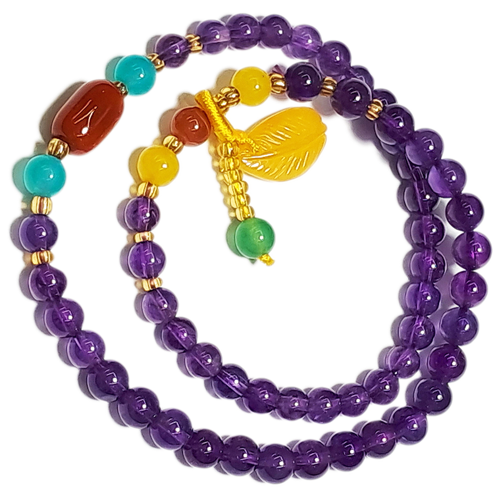 一夜致富(蜜納)+紫晶手珠6mm【十方】147480