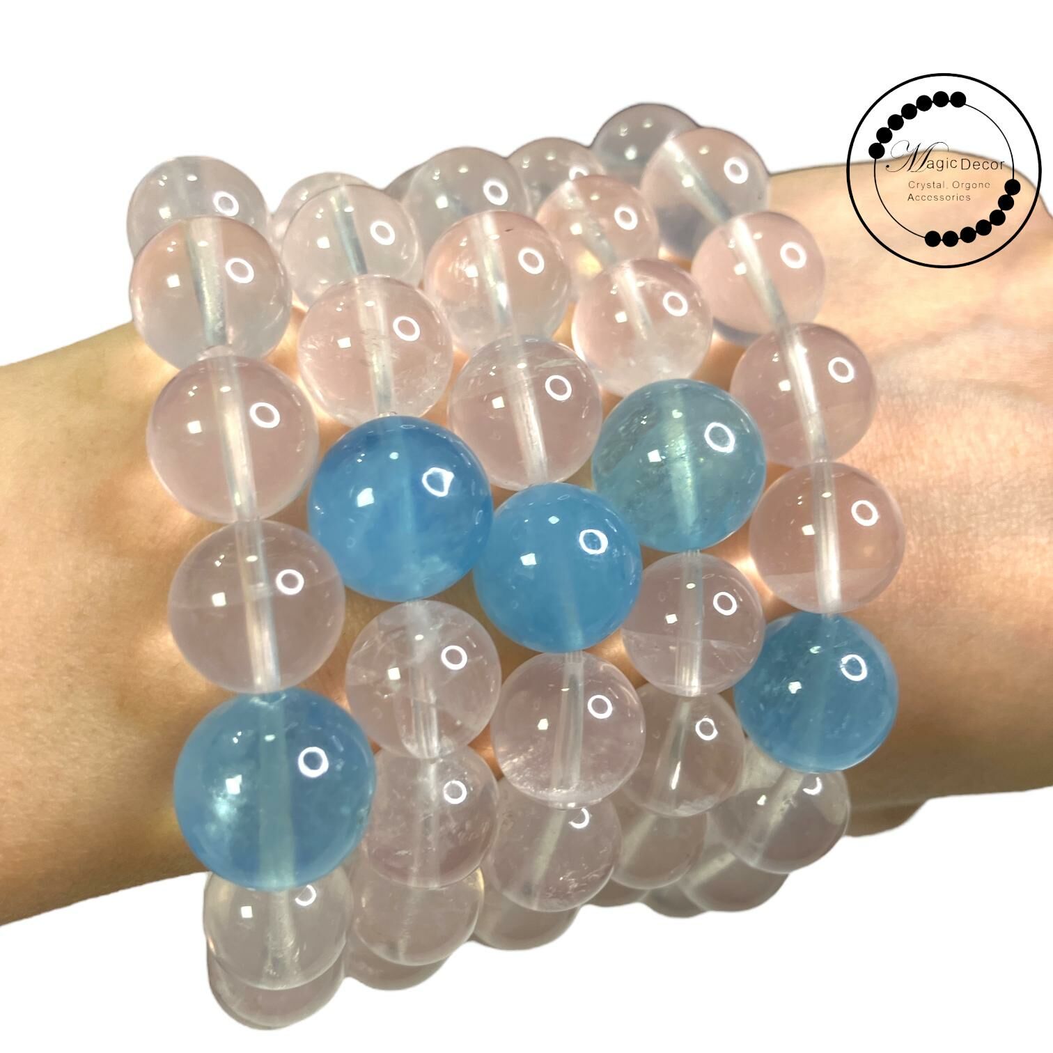 260321 - C55 11mm+冰紫粉晶海藍寶設計款手串