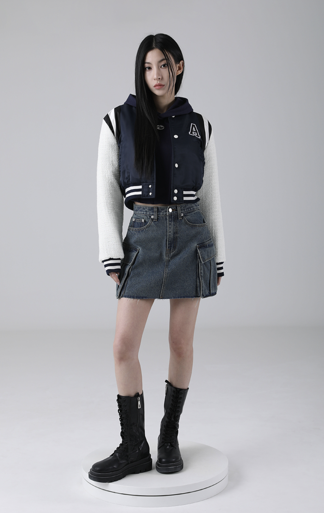 韓國連線🇰🇷 Avandress 復古牛仔短裙 迷你裙 牛仔 黃藍色/預購