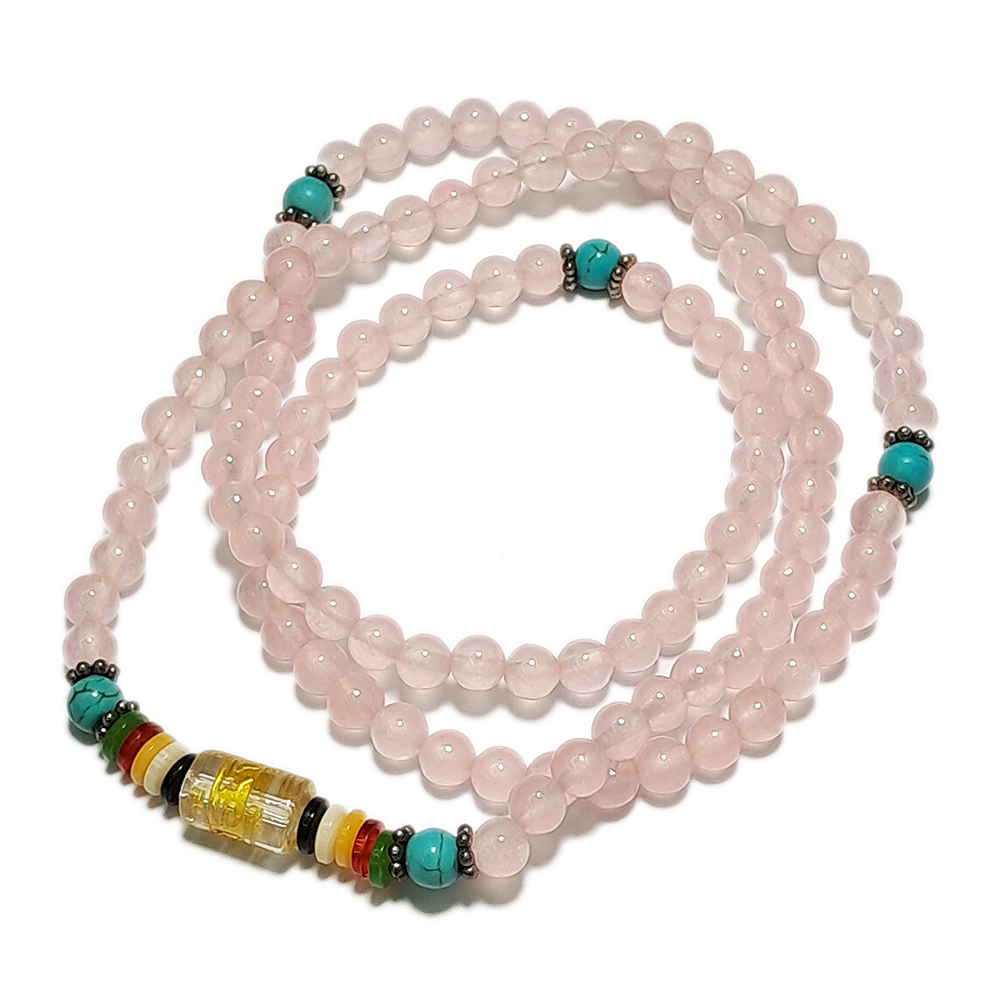 轉經輪&粉晶108念珠6mm【十方】130559