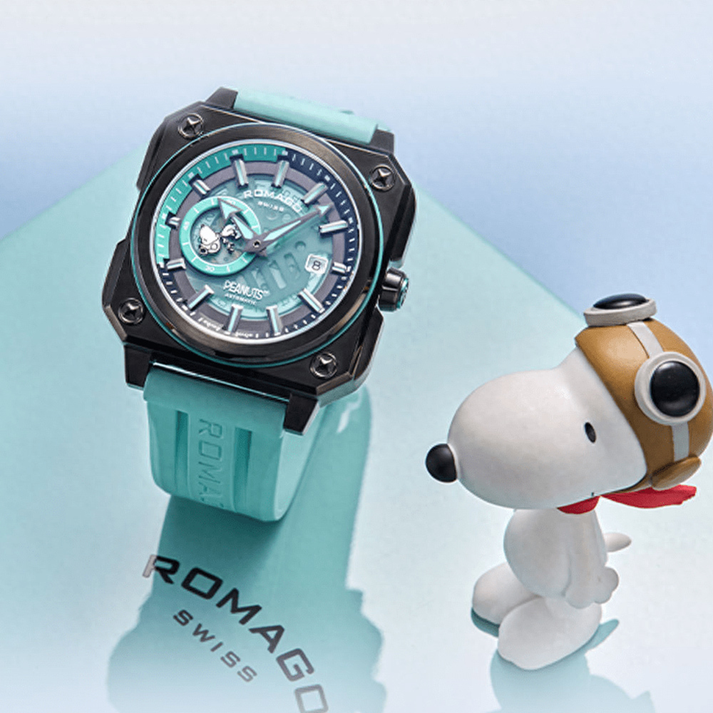 (預購)【ROMAGO 雷米格】 史努比飛行系列 RM112-REB 贈鋼錶帶 限量 Snoopy 夜光 瑞士 機械錶