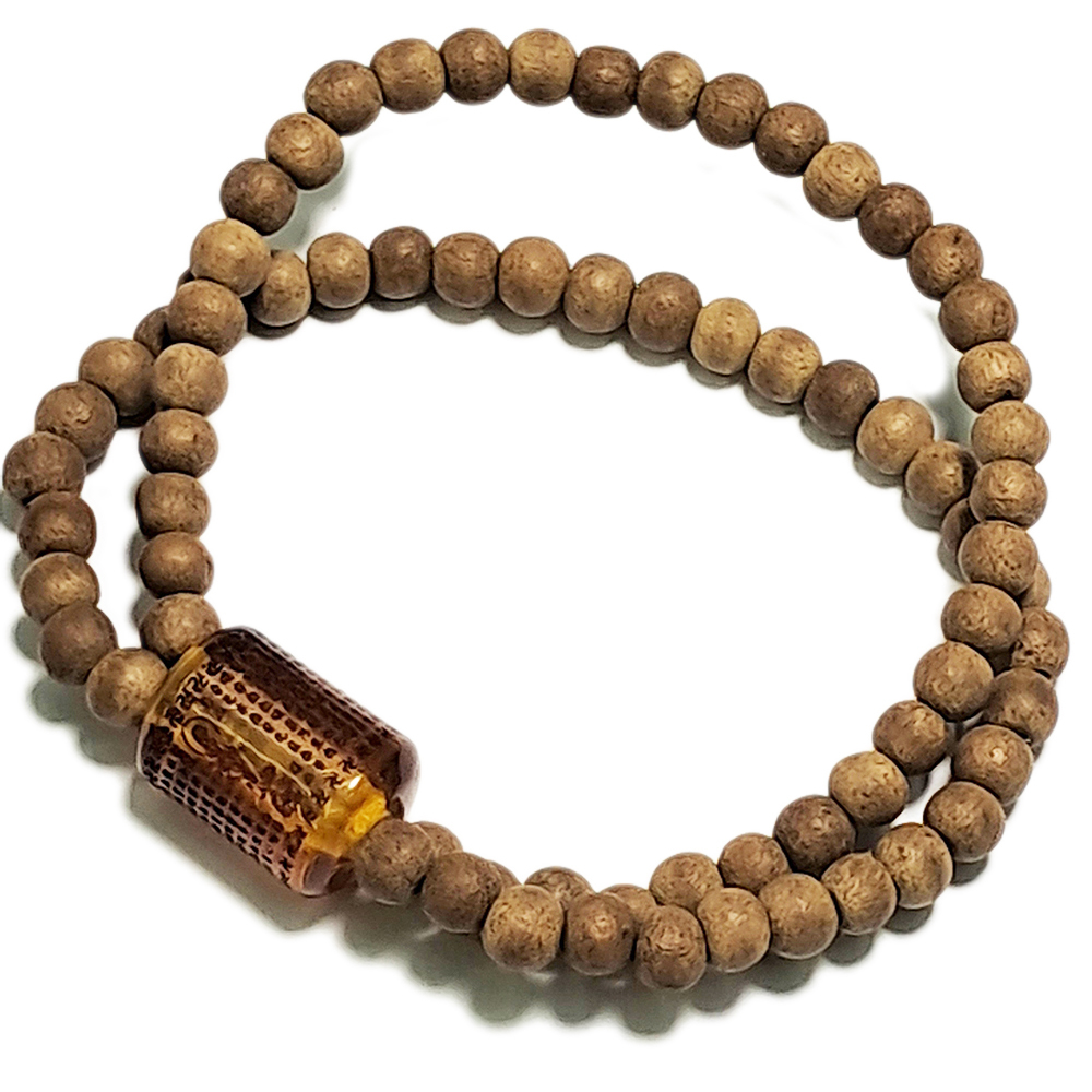 心經{琥珀}+沉香木手珠5mm【十方】135824