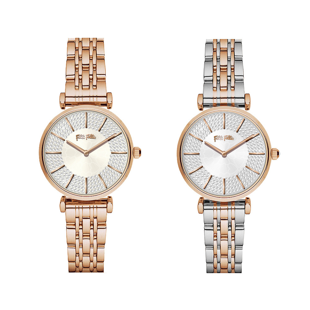 【Folli Follie 芙麗芙麗】 WF22B014 時尚穿搭優雅輕奢 四葉草紋路 滿天星鑽錶盤 女錶 手錶