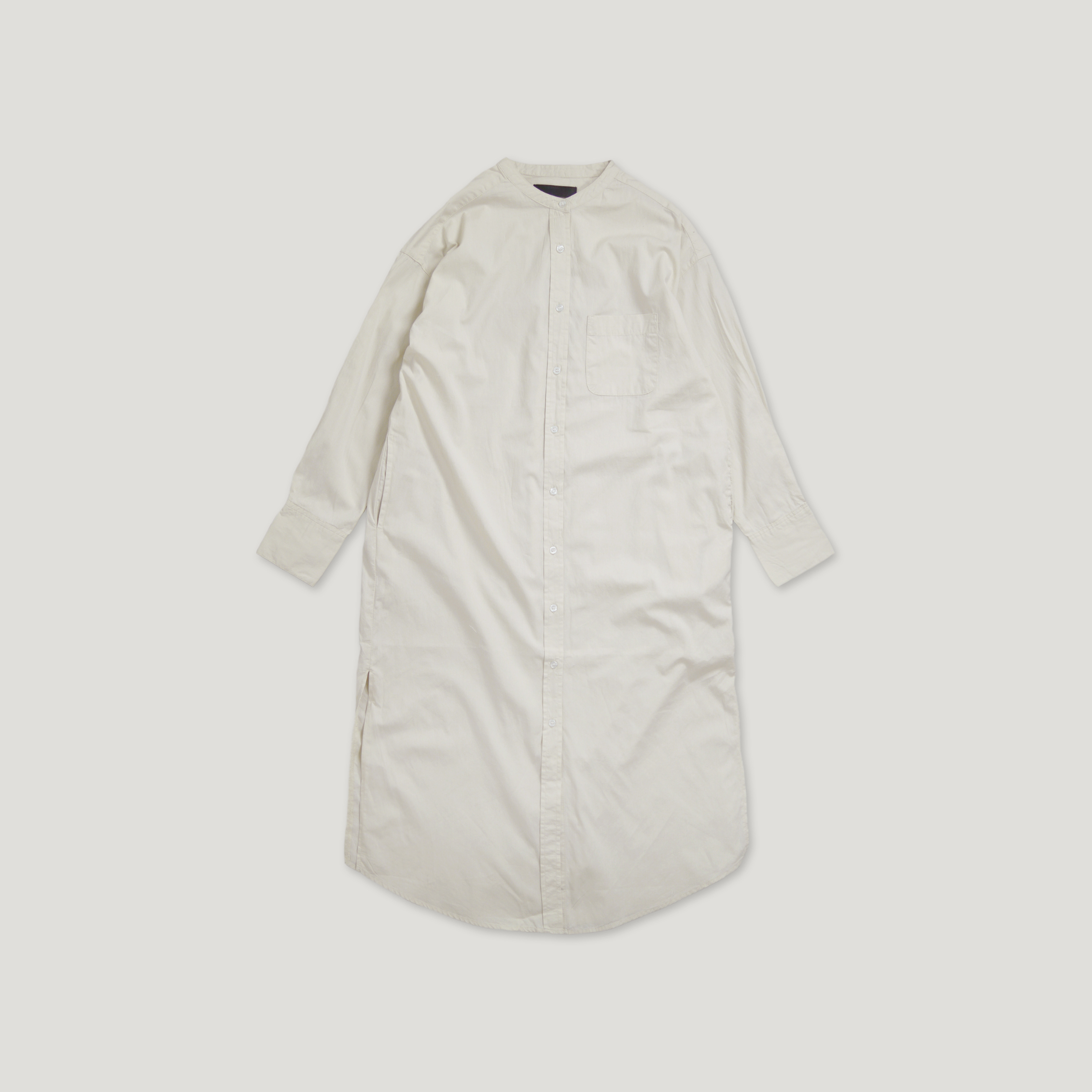 J.P.L. 立領水洗棉廓形長襯衫 ╭ 2色 ╮