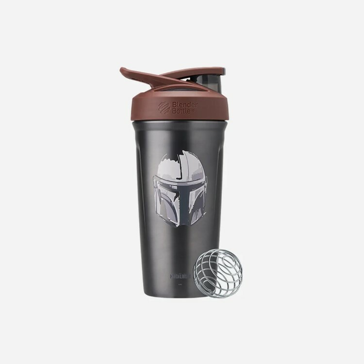 【STAR WARS星際大戰】BlenderBottle® Strada不鏽鋼｜24oz 搖搖杯｜曼達洛頭盔