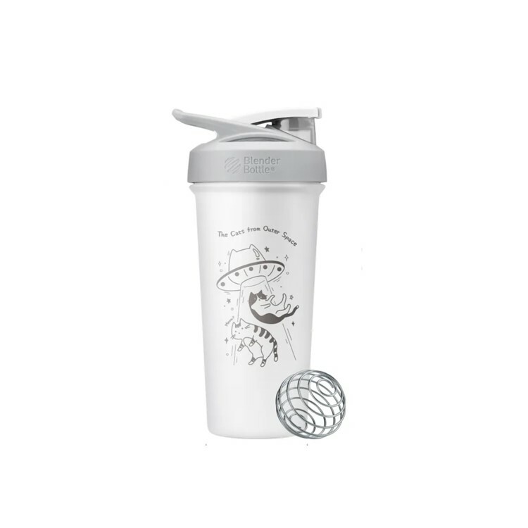 BlenderBottle®Sleek不鏽鋼｜25oz 搖搖杯｜寵物系列｜喵星人