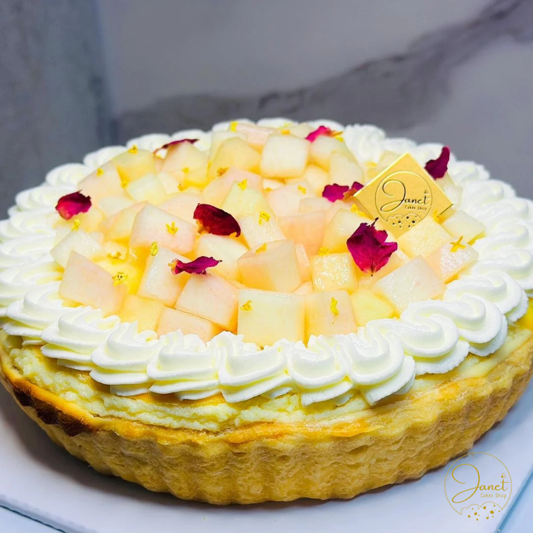 鮮桃半熟芳士撻 (8吋）