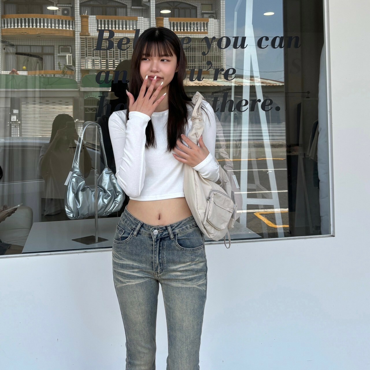 羊絨棉親膚打底長t