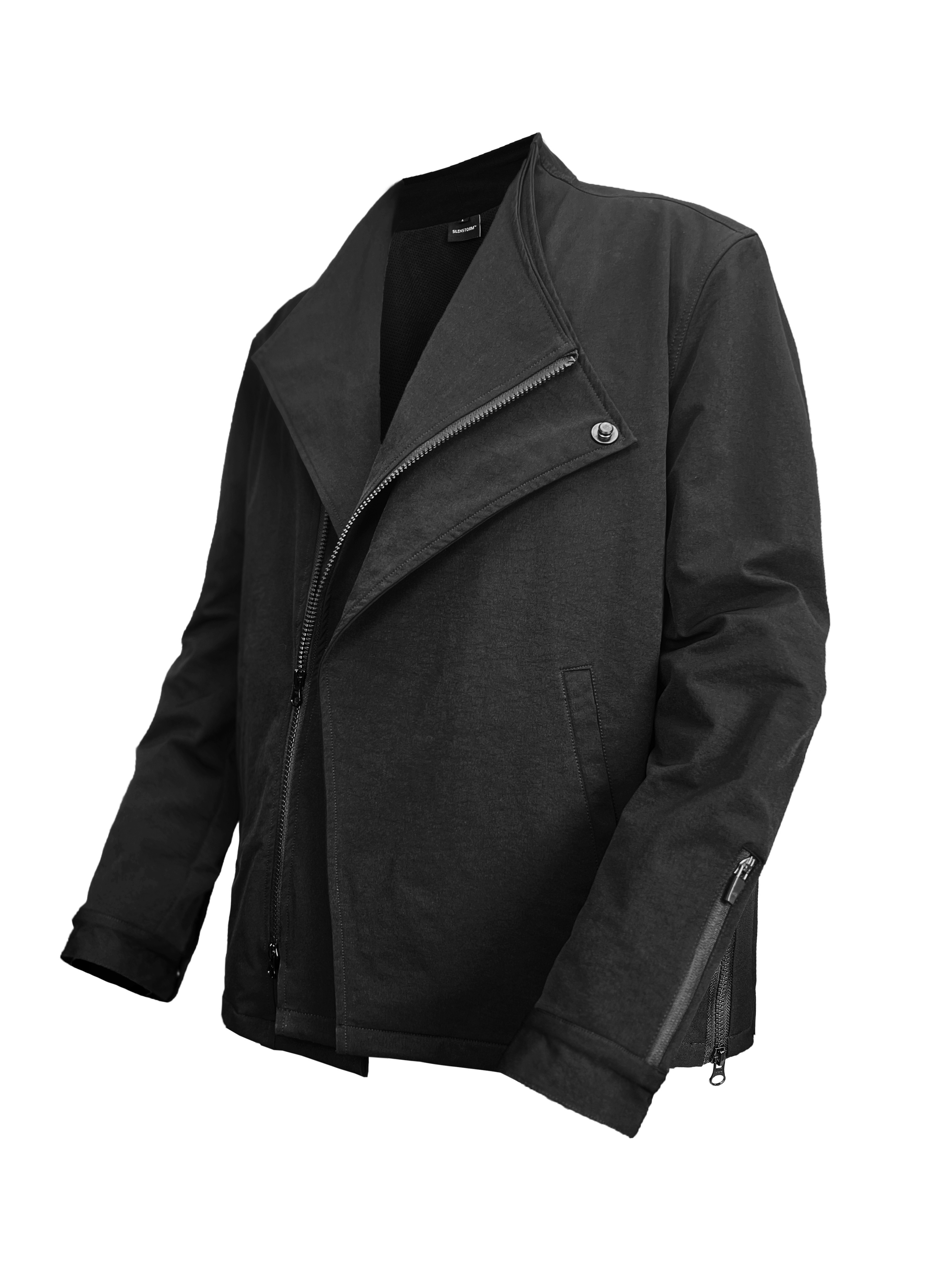 SILENSTORM “玄鳥”雙層翻領戰術變形機車夾克
