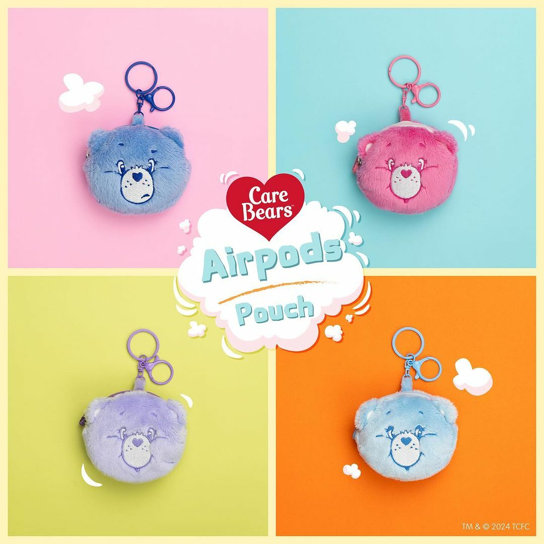 🇹🇭 CARE BEARS 彩虹熊 AirPods 耳機包 小包 零錢包 吊飾 鑰匙圈 / 預購