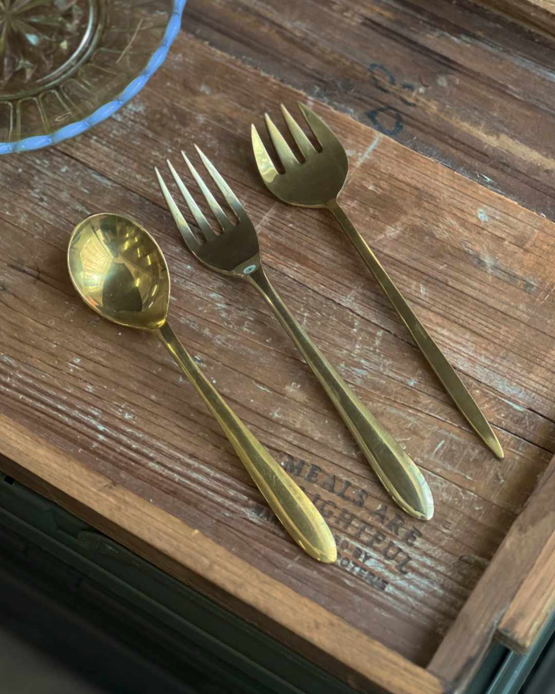 Horn Please 厚柄黃銅湯叉｜shesay