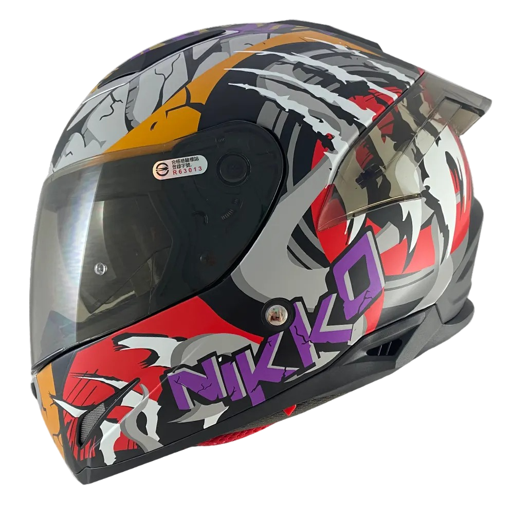 NIKKO N802SII #8 煌寅虎 平黑紫 彩繪 全罩 內墨片