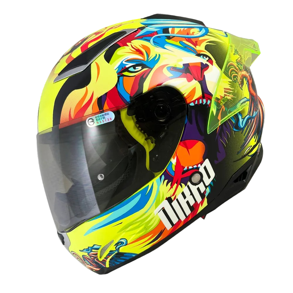 NIKKO N802SII #9 獅子王 螢光黃 彩繪 全罩 內墨片