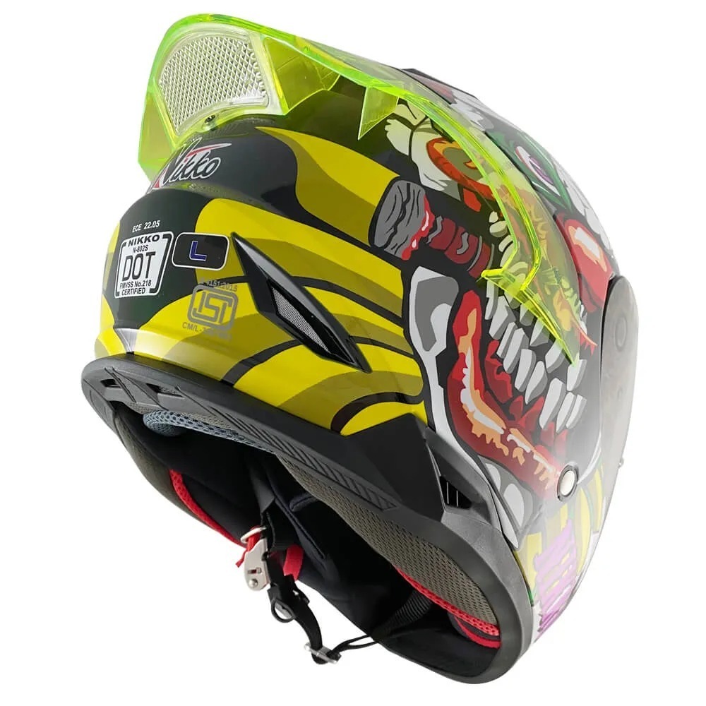 NIKKO N802SII #6 厄夢馬戲團 黑綠 彩繪 全罩 內墨片