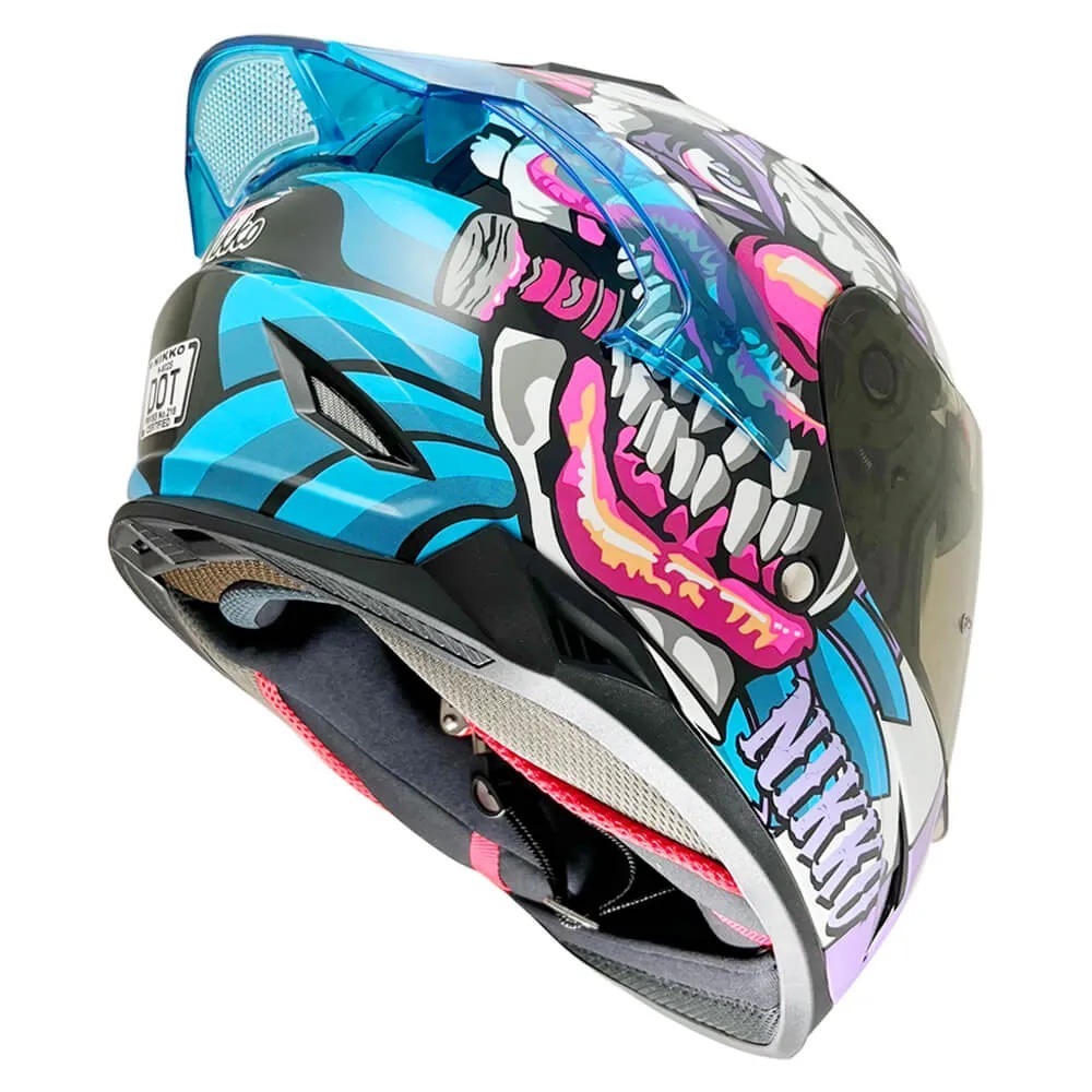 NIKKO N802SII #6 厄夢馬戲團 黑紫 彩繪 全罩 內墨片