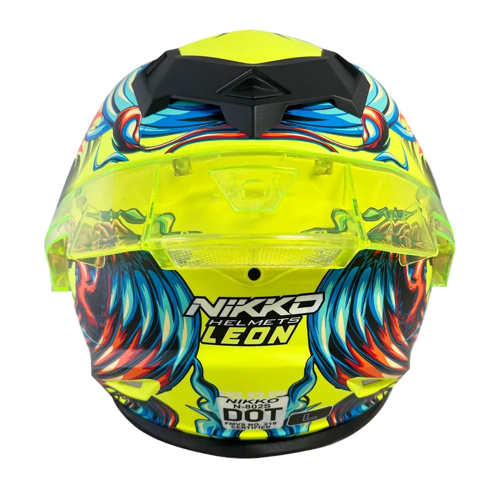 NIKKO N802SII #9 獅子王 螢光黃 彩繪 全罩 內墨片