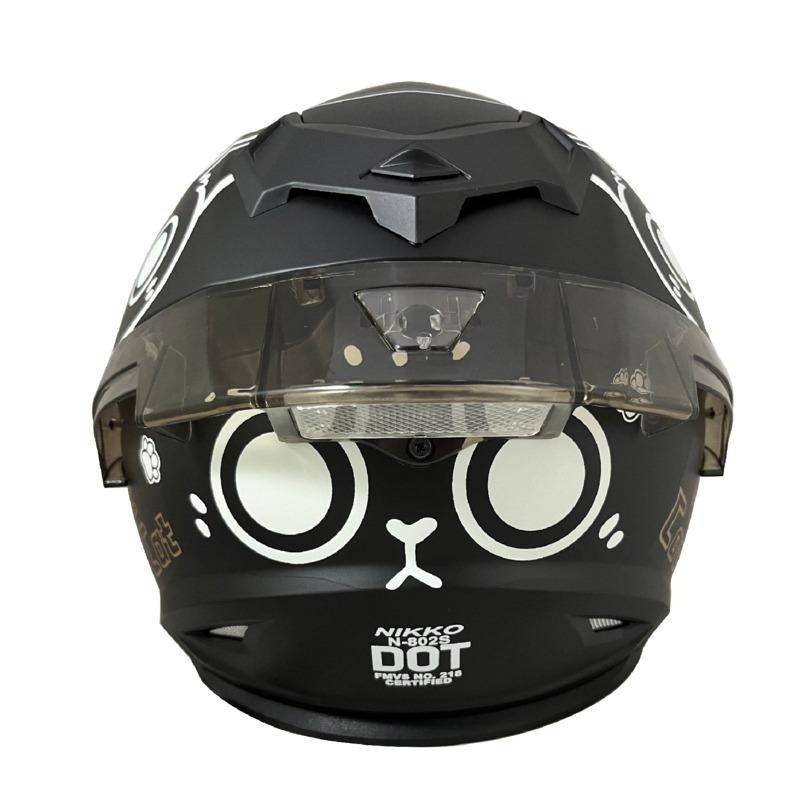 NIKKO N802SII #10 很多貓咪 霧面黑 彩繪 全罩 內墨片